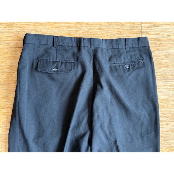 YSL Yves Saint Laurent Pour Homme Mens Trousers Black Wool Blend Cuff 38 x 34 - Picture 7 of 11